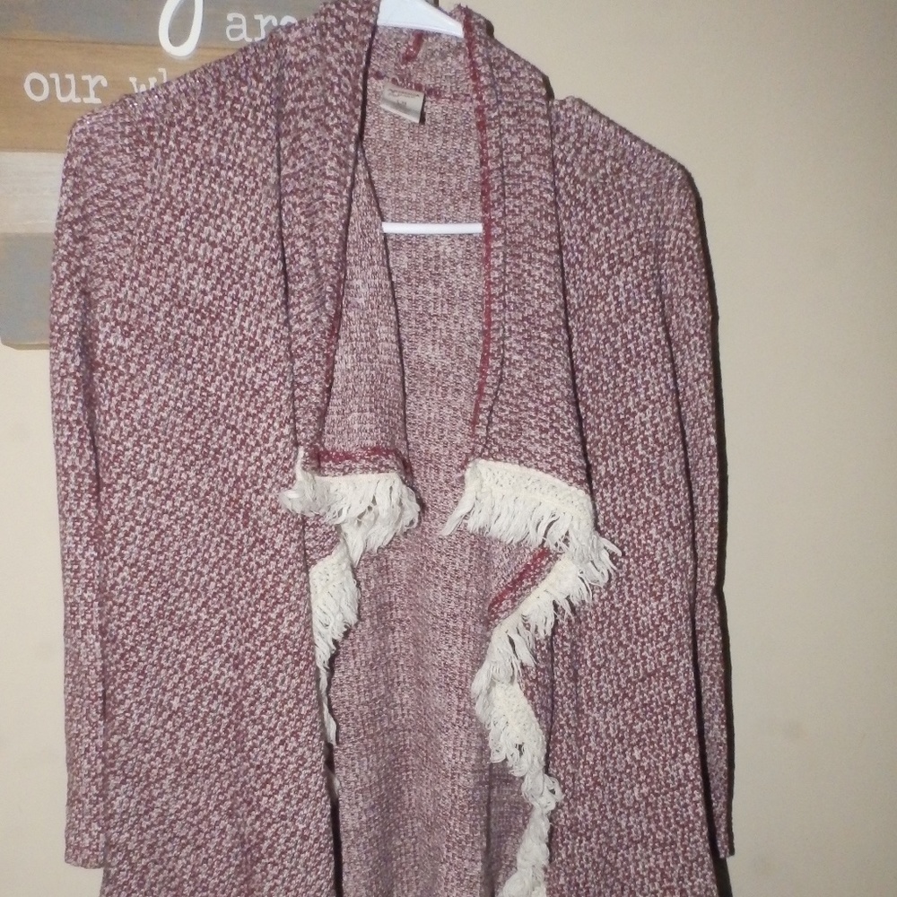 Arizona red pull over with fringe